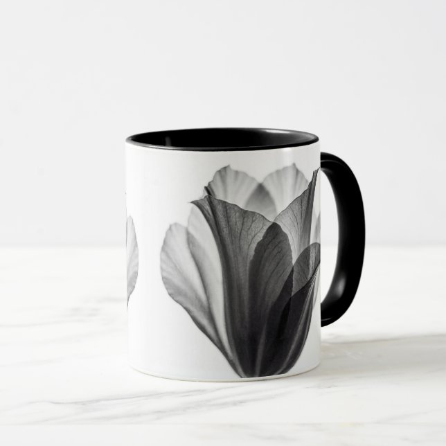 Monochrome botanical fine art photograph mug (Front Right)