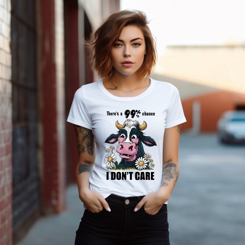 Monochrome Bovine Beauty With a Pink Nose T_Shirt