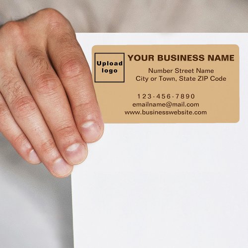 Monochrome Brown Business Brand on Shipping Label