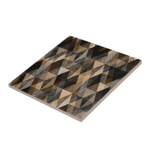 Monochrome brown rhombic textured Ceramic Tile
