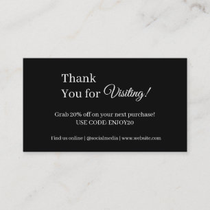 Monochrome Business Discount Card Custom Order