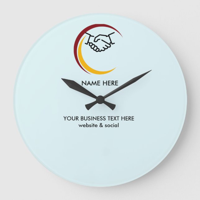 Monochrome Business Large Clock (Front)