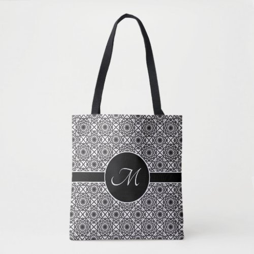 Monochrome Celtic Knot Pattern Monogram