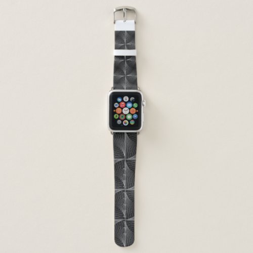 Monochrome Checked Abstract Vintage Decor Apple Watch Band