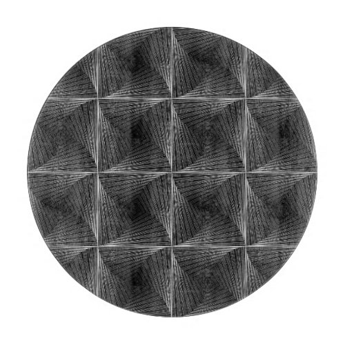 Monochrome Checked Abstract Vintage Decor Cutting Board