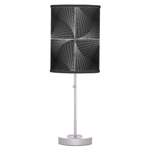 Monochrome Checked Abstract Vintage Decor Table Lamp