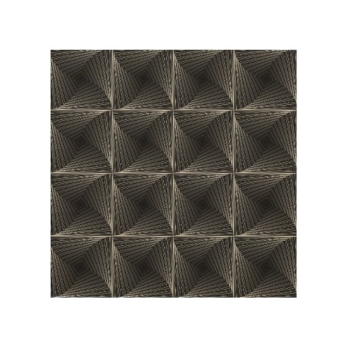 Monochrome Checked Abstract Vintage Decor Wood Wall Art