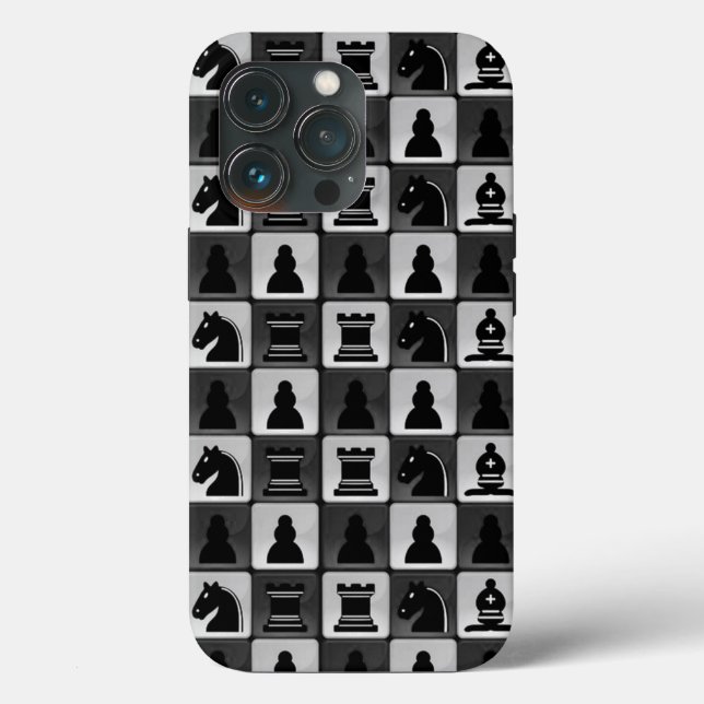 Monochrome Chess Pattern  Case-Mate iPhone Case (Back)