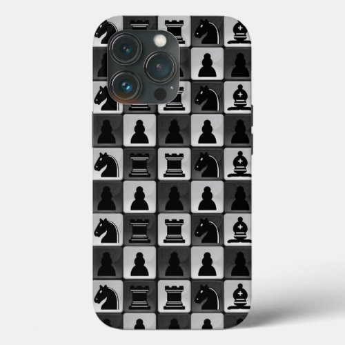 Monochrome Chess Pattern   iPhone 13 Pro Case