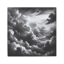 Monochrome Cloudscape: Dramatic Skies in Black and