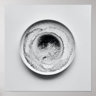 Monochrome coffee grounds texture abstract art 20 poster