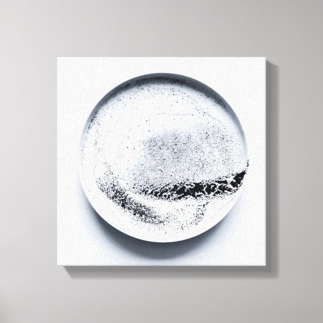 Monochrome coffee grounds texture abstract art 7 canvas print (Front)