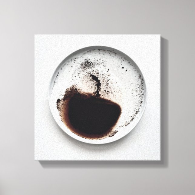 Monochrome coffee grounds texture abstract art 9 canvas print (Front)