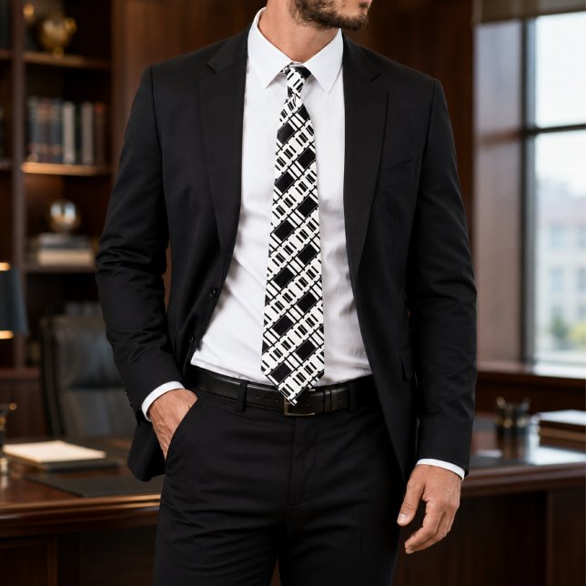 Monochrome Command Neck Tie (Creator Uploaded)