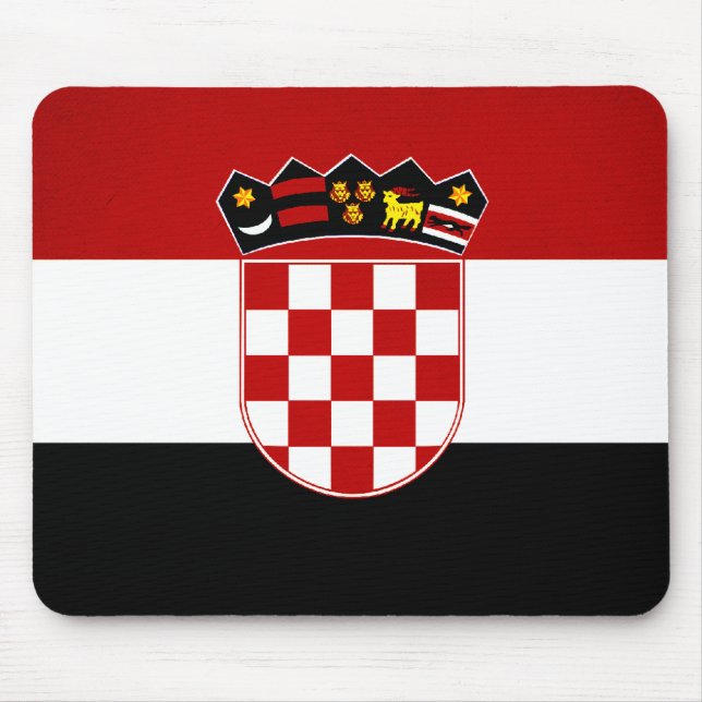 Monochrome Croatia Flag Mouse Pad (Front)