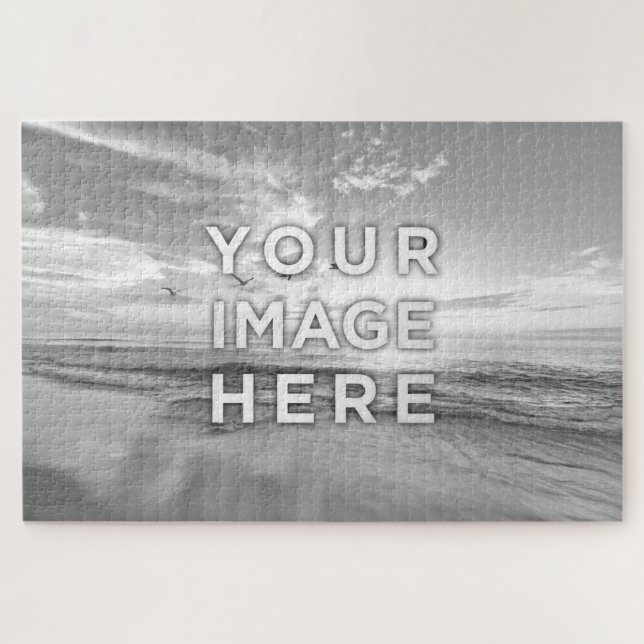 Monochrome Custom Image 20" x 30" 1000+ pieces  Jigsaw Puzzle (Horizontal)