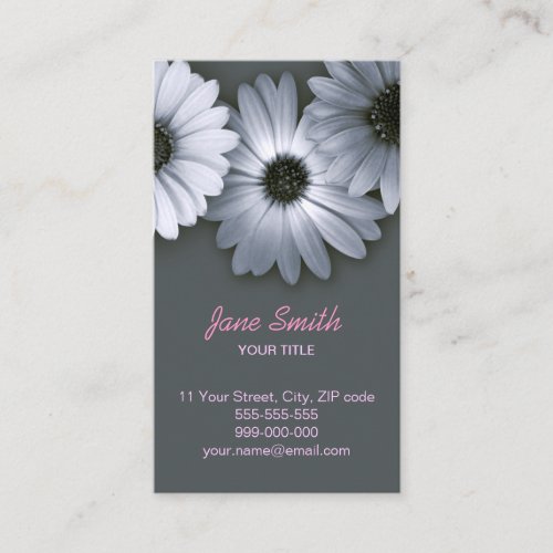 Monochrome Daisies business card
