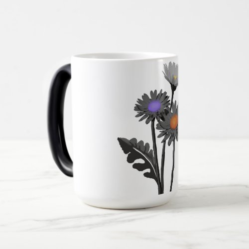 Monochrome Daisys mug