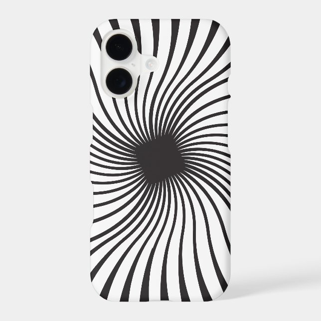 Monochrome Dizzy Spiral Case-Mate iPhone Case (Back)