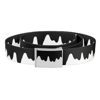 Monochrome Drip Yin Vs Yang Canvas Belt