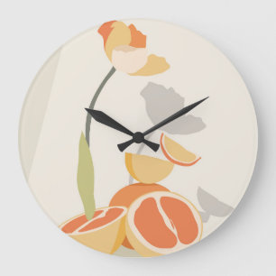 Monochrome Elegance Large Clock