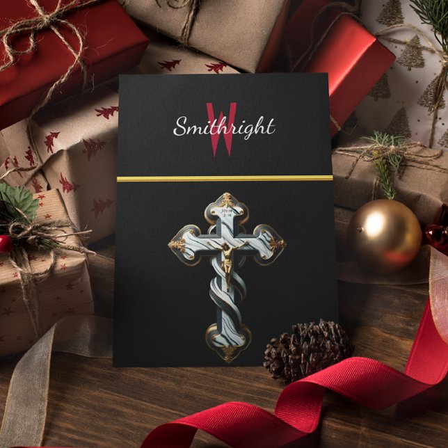 Monochrome Elegance: Red W Logo on Black and White Postcard (Creator Uploaded)