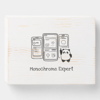 Monochrome Expert Wood Box Sign
