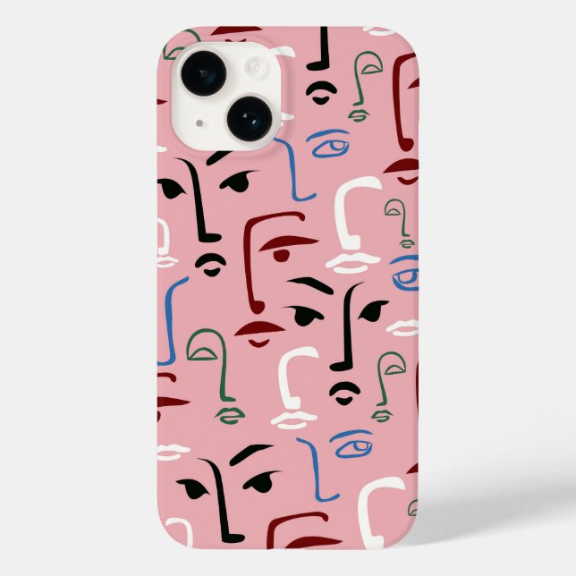 Monochrome Faces Case-Mate iPhone Case (Back)