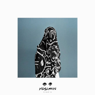 Monochrome Faces Scarf – Hand-Drawn Crowd Pattern