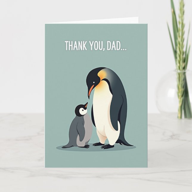 Monochrome Fathers Day Birds Card (Front)