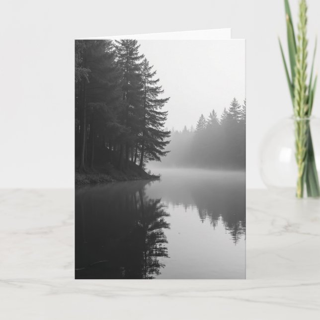 Monochrome Fathers Day Forest Card (Front)