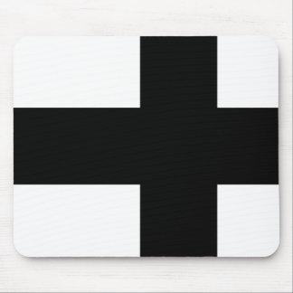 Monochrome Finland Flag Mouse Pad