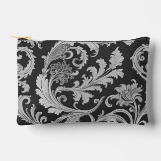 Monochrome Fleur Antique Pattern  Accessory Pouch