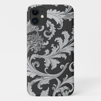 Monochrome Fleur Antique Pattern iPhone 11 Case