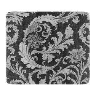 Monochrome Fleur Antique Pattern  Cutting Board