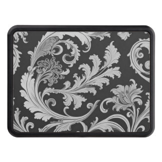 Monochrome Fleur Antique Pattern  Hitch Cover