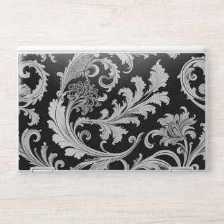 Monochrome Fleur Antique Pattern HP Laptop Skin