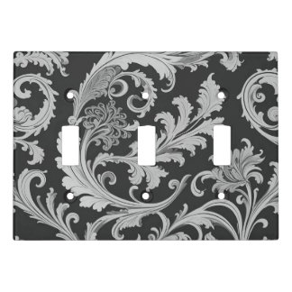 Monochrome Fleur Antique Pattern  Light Switch Cover