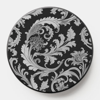 Monochrome Fleur Antique Pattern PopSocket