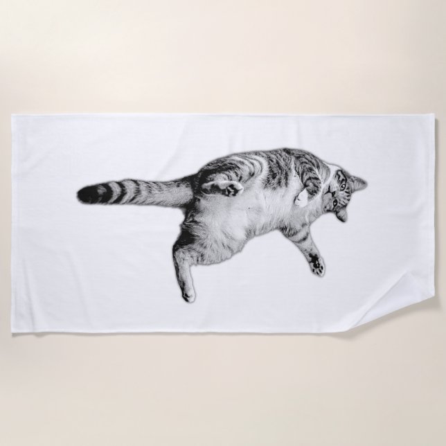 Monochrome Flip for Sunny Days Beach Towel (Front)