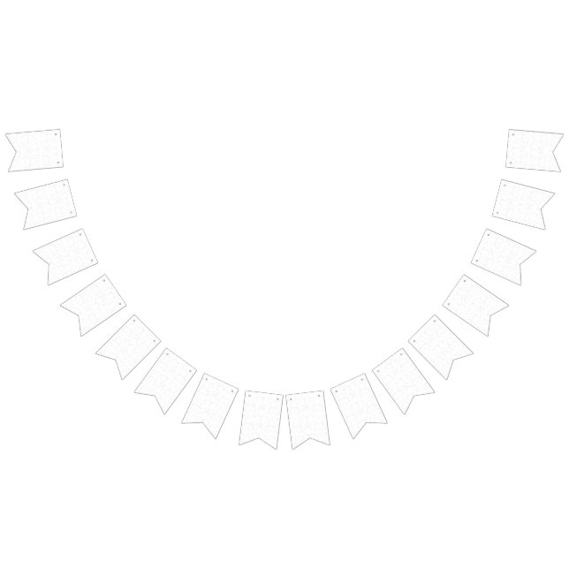 Monochrome Floral Pattern – Elegant Seamless Art Bunting Flags (All)