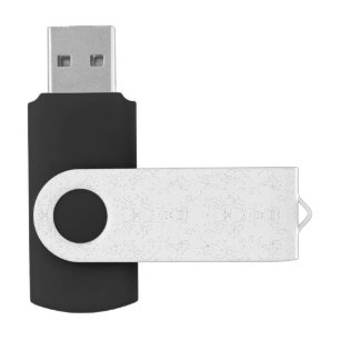 Monochrome Floral Pattern – Elegant Seamless Art Flash Drive