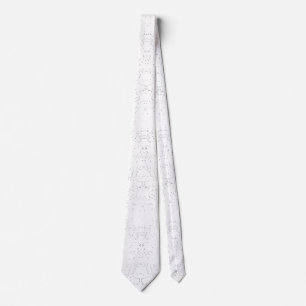 Monochrome Floral Pattern – Elegant Seamless Art Neck Tie