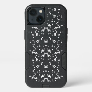 Monochrome Floral Pattern – Elegant Seamless Art iPhone 13 Case