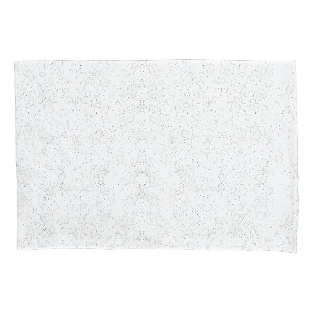 Monochrome Floral Pattern – Elegant Seamless Art Pillow Case (Front)