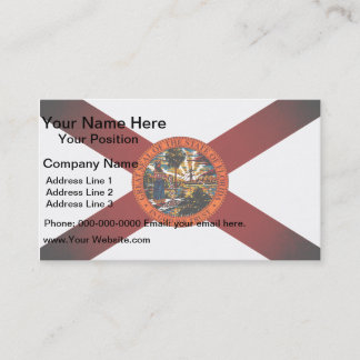 Monochrome Florida Flag Business Card
