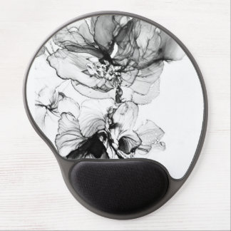 Monochrome flower gel mouse pad