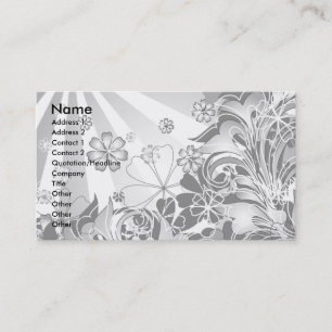 monochrome flowers_card business card