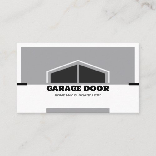 Monochrome Garage Door Business Card