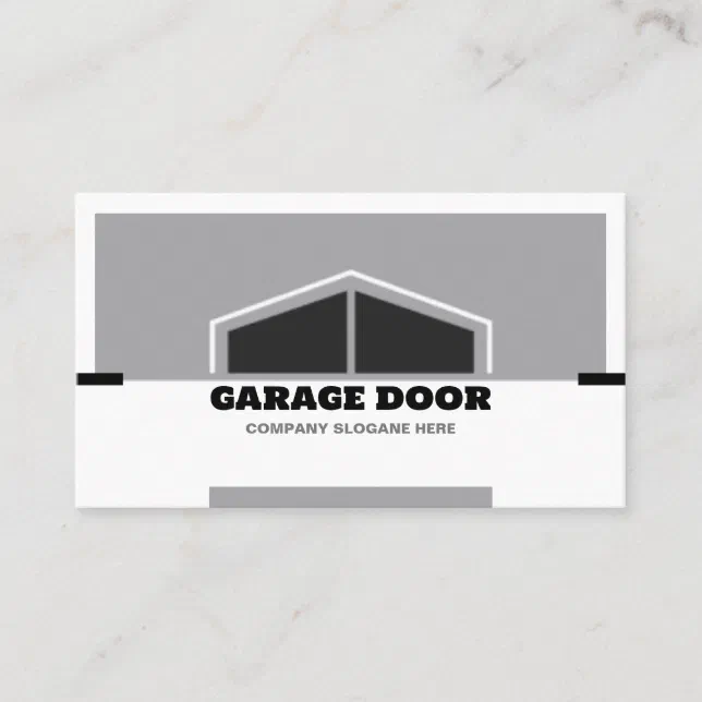 Monochrome Garage Door Business Card Zazzle